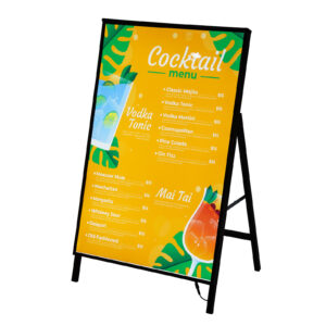 Slim Advertising Light Box with Metal A Frame 60x90cm